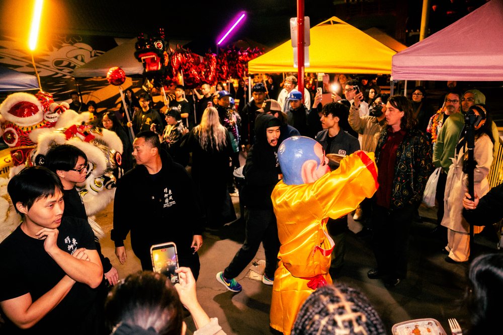 Lion dance cultural performance at DS Night Market